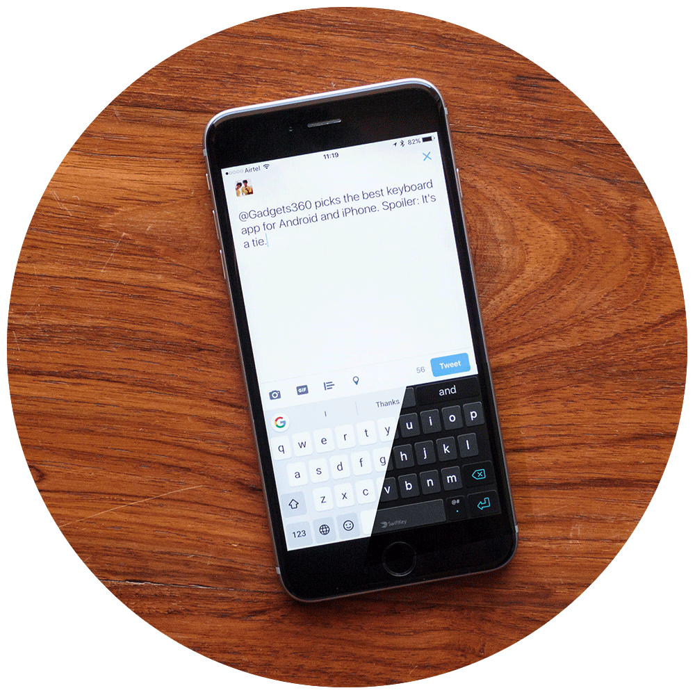 Composite of Gboard and Swiftkey on an iPhone