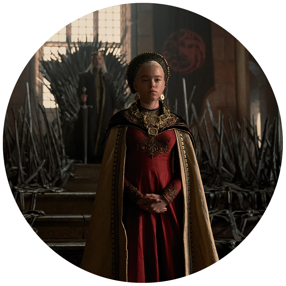 Milly Alcock as Princess Rhaenyra Targaryen in House of the Dragon