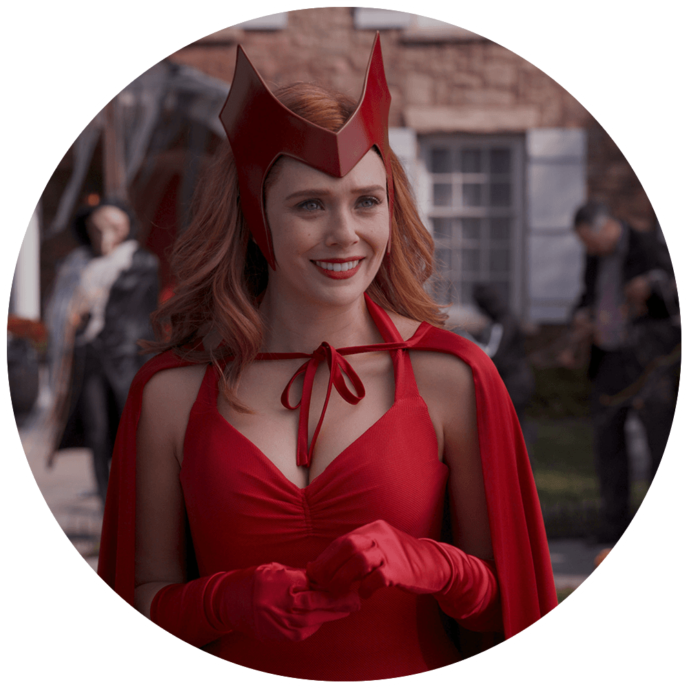 Elizabeth Olsen as Wanda Maximoff/Scarlet Witch in WandaVision