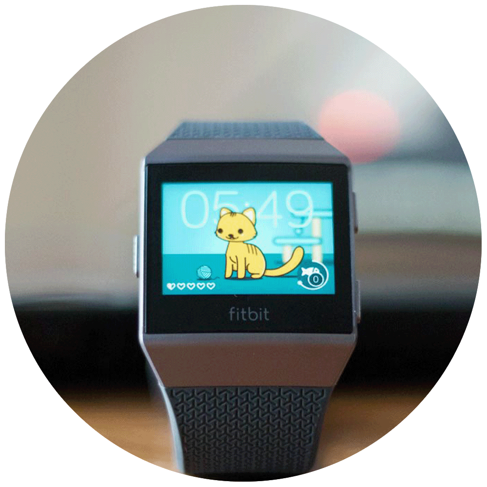 Fitbit Ionic on a wooden table