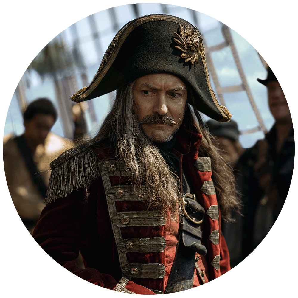 Jude Law as Captain Hook in Peter Pan & Wendy