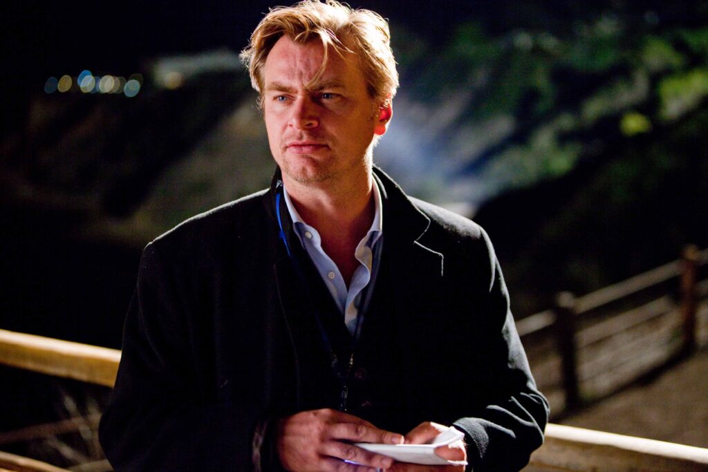 Christopher Nolan on the set of Inception