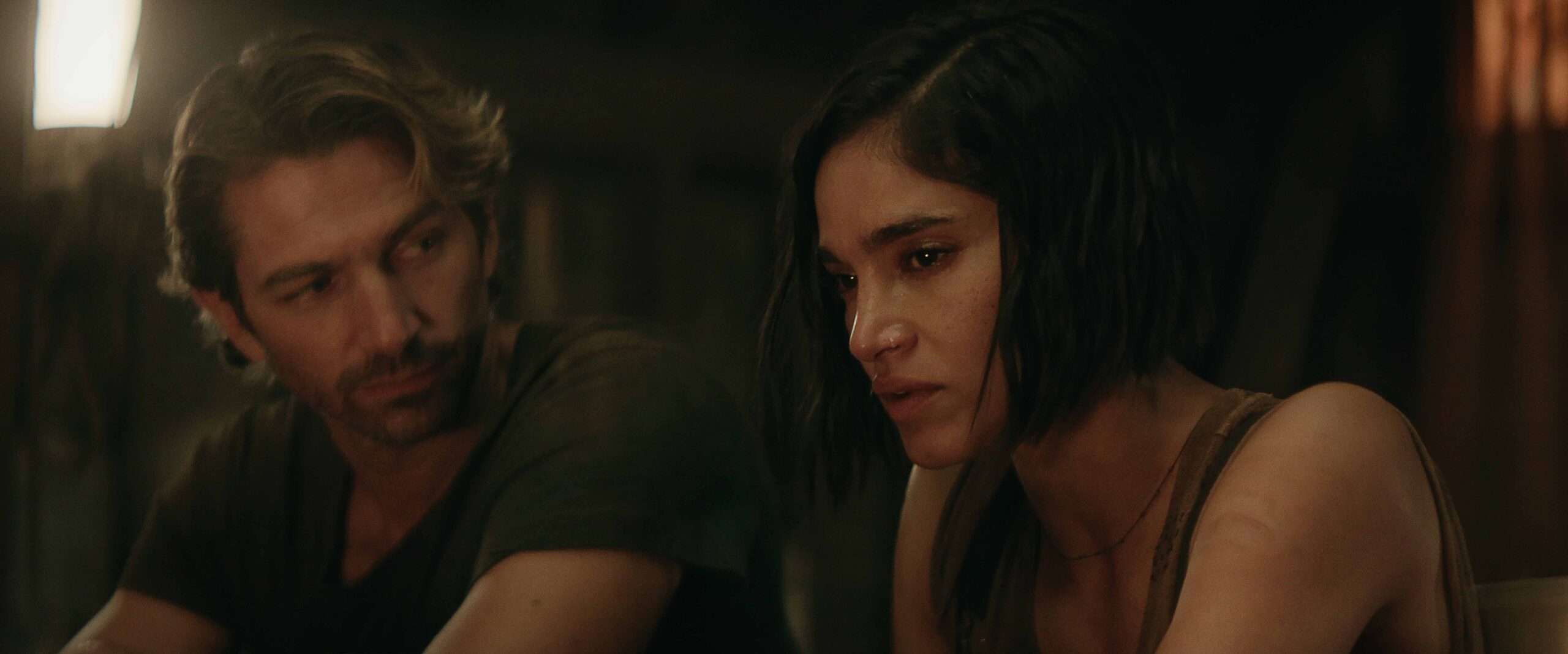 Michiel Huisman and Sofia Boutella in Rebel Moon Part Two