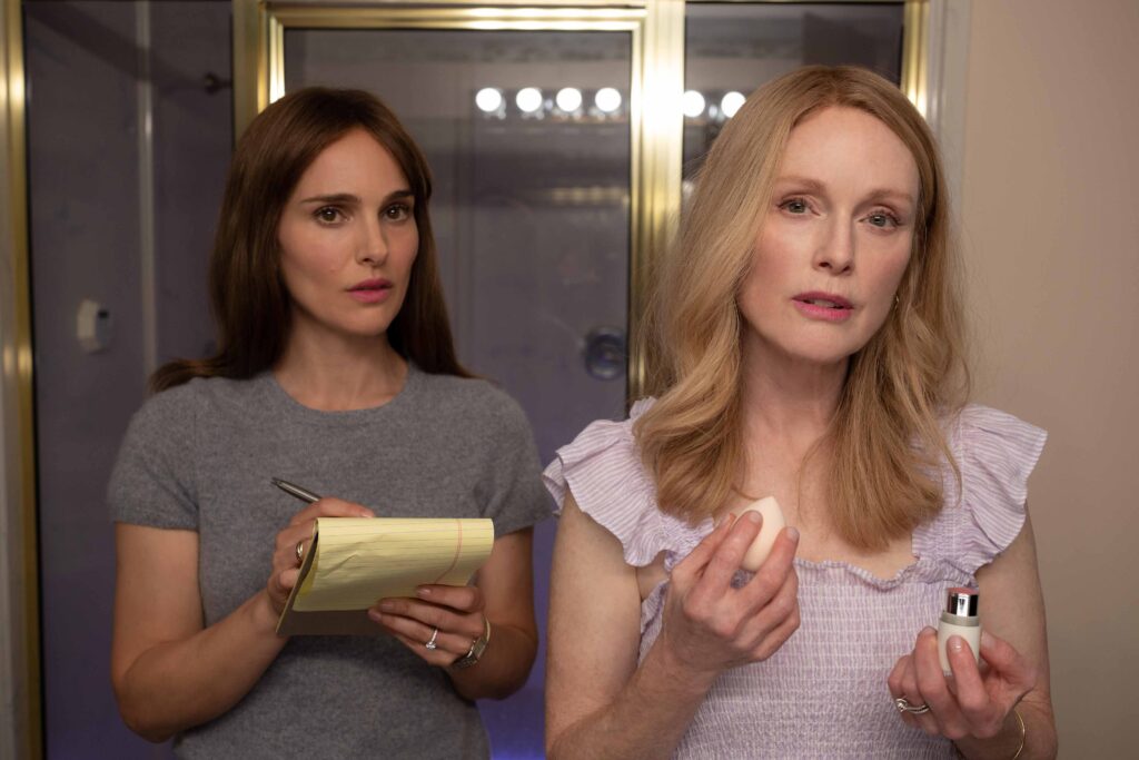 Natalie Portman and Julianne Moore in May December, one of the best movies on Netflix