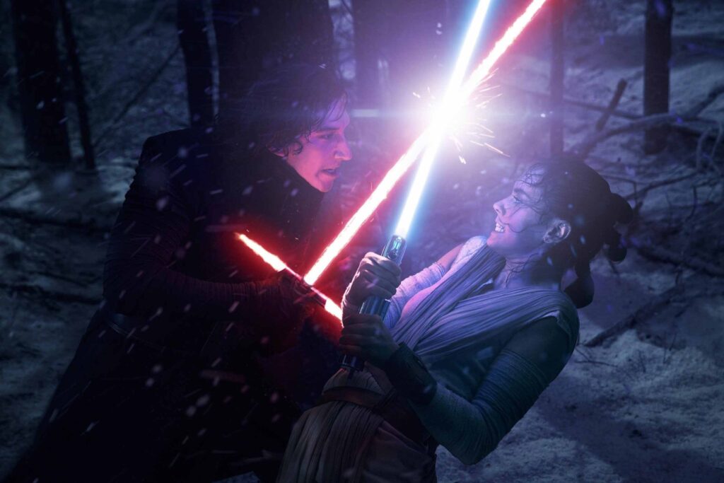 Kylo Ren, Rey in Star Wars: Episode VII – The Force Awakens