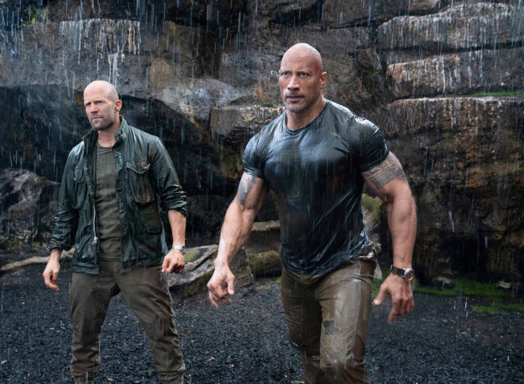 Jason Statham and Dwayne Johnson in Fast & Furious Presents: Hobbs & Shaw