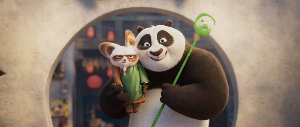 Shifu and Po in Kung Fu Panda 4