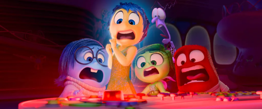 Sadness, Joy, Disgust, Fear, Anger in Inside Out 2