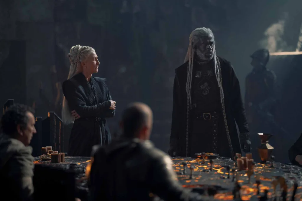 Rhaenys Targaryen, Corlys Velaryon in House of the Dragon season 2 episode 4