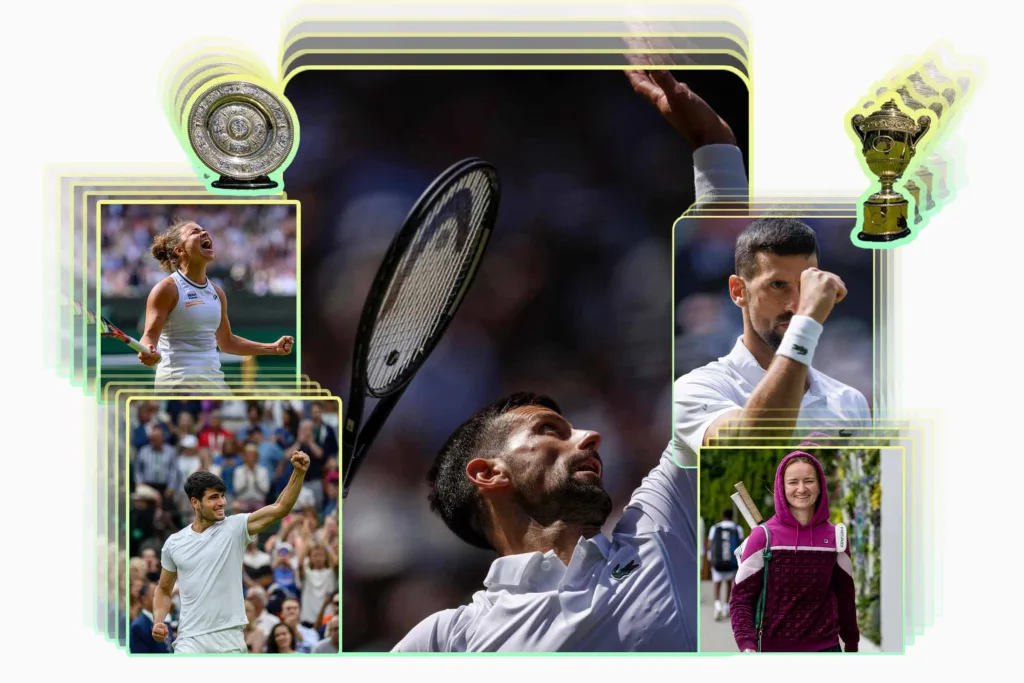 Wimbledon final 2024 Djokovic Alcaraz Paolini Krejcikova